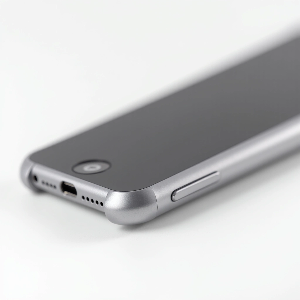 Aluminum bumper on smartphone showing edge coverage and corner protection design, side profile view demonstrating slim frame thickness and gap design